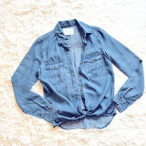 🤍Aeropostale Denim Long Sleeve Women Shirt